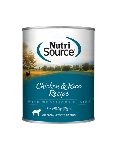 NutriSource Chicken & Rice Wet Dog Food 13oz