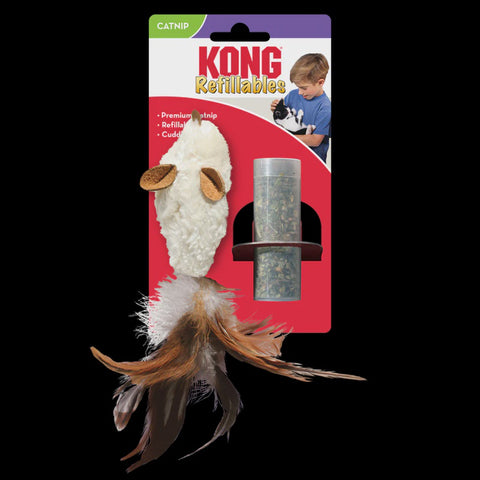 KONG Refillable Feather Mouse Cat Toy
