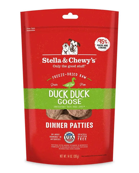 Stella & Chewy’s Freeze-Dried Duck Goose Dinner Patties for Dogs 25oz