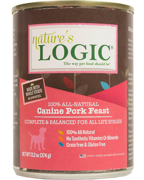 Nature’s Logic Pork Feast Wet Dog Food 13.2 oz