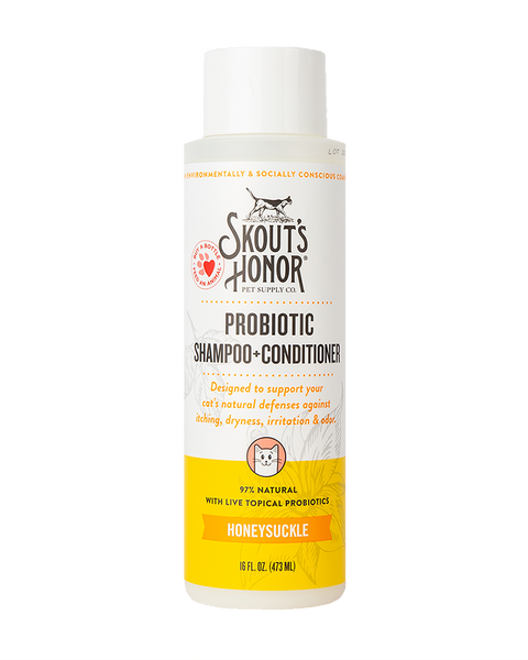 Skout's Honor Probiotic Shampoo + Conditioner for Cats - Honeysuckle