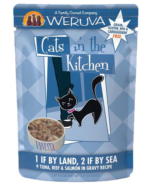 Weruva Cats in the Kitchen 1 if By Land, 2 if By Sea Pouch 3oz