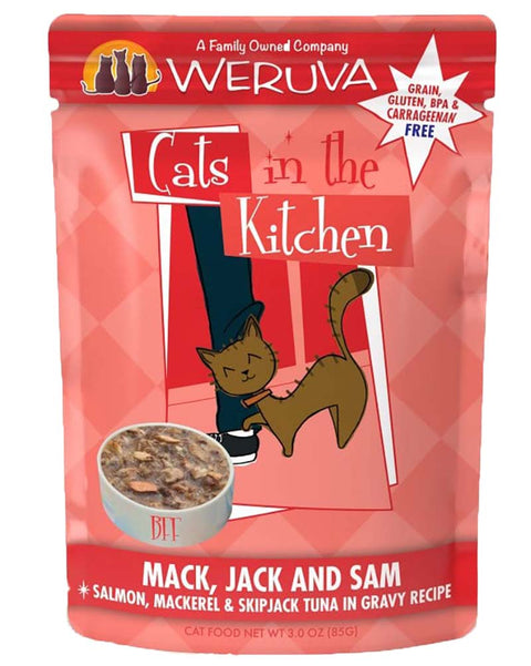 Weruva Cats in the Kitchen Mack, Jack & Sam Pouch 3oz