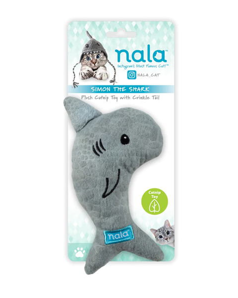 Caitec Nala Simon the Shark Plush Catnip Cat Toy