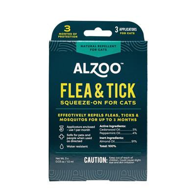 ALZOO Plant-Based Flea & Tick Spot-On for Cats - 3-Pack