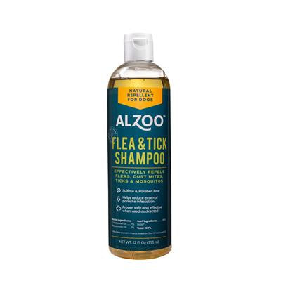 ALZOO Flea & Tick Plant-Based Shampoo for Dogs 12oz