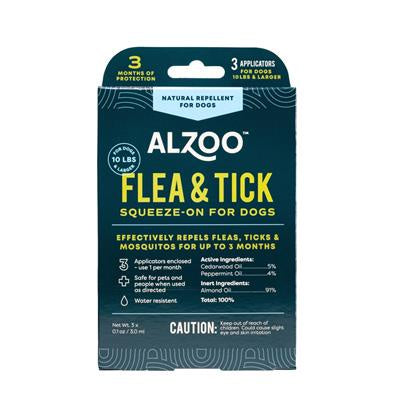 ALZOO Plant-Based Flea & Tick Spot-On for Dogs - 3-Pack