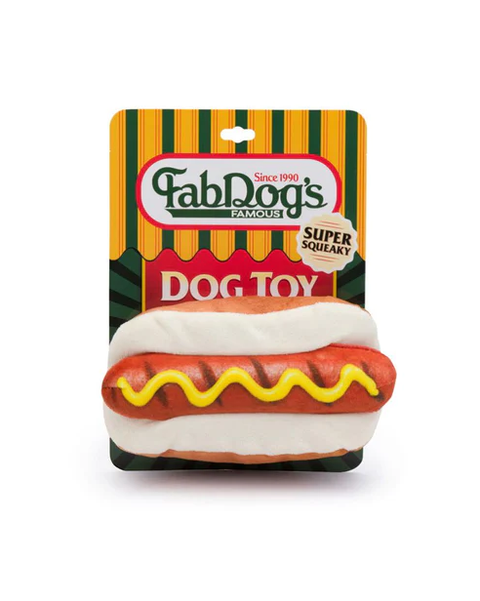 FabDog Foodies Hot Dog Dog Toy