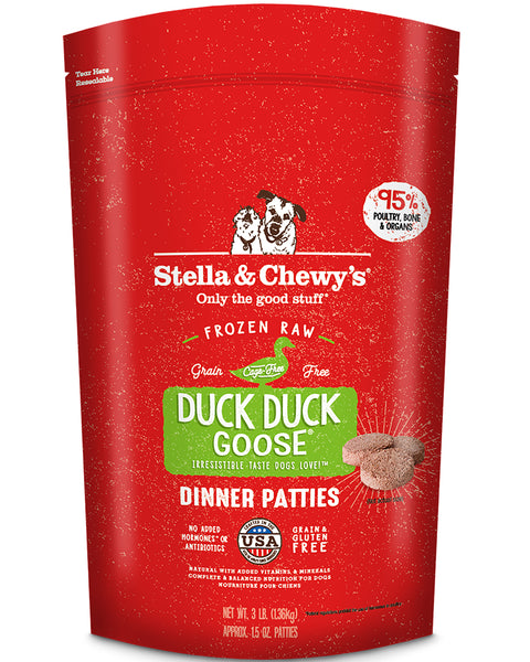 Stella & Chewy's Frozen Raw Duck Dinner Patties for Dogs 3lb
