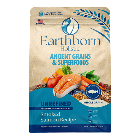 Earthborn Holistic Unrefined Ancient Grains Salmon Dry Dog Food 25lb