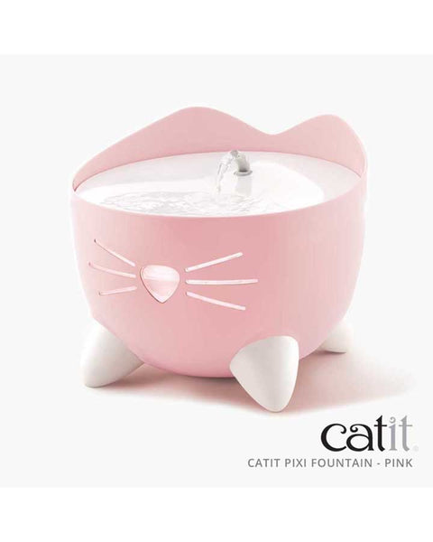 Catit Pixi Cat Drinking Fountain - Light Pink