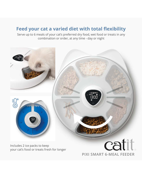Catit Pixi Smart 6-Meal Cat Feeder