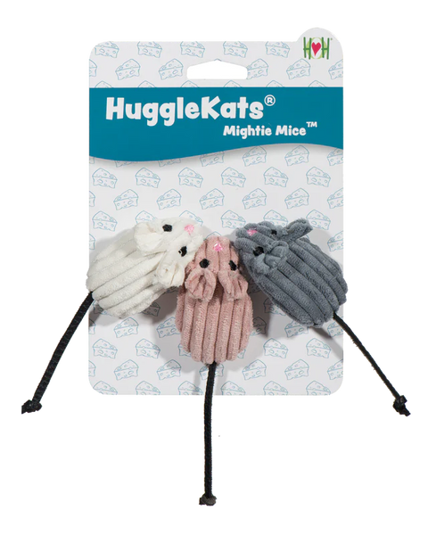 HuggleKats® Mightie Mice Catnip Cat Toy 3-Pack