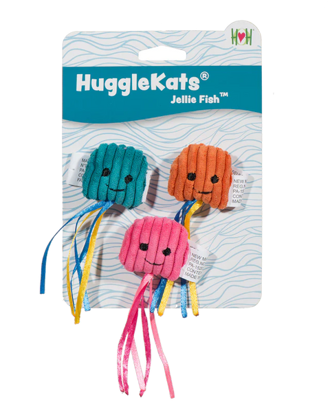 HuggleKats® Jellie Fish 3-Pack Cat Toy