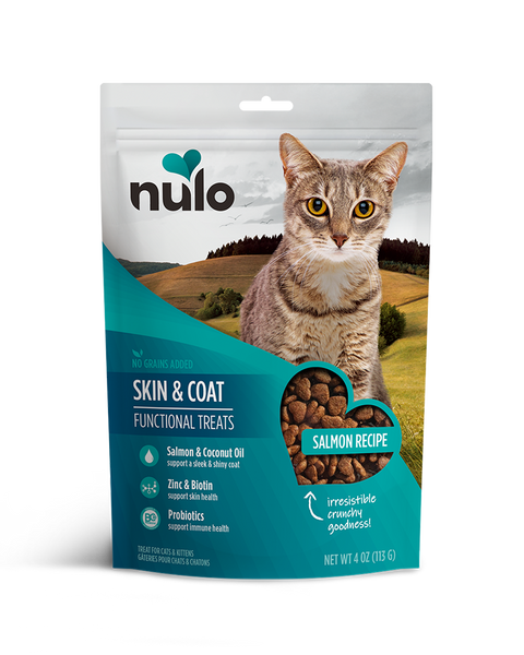 Nulo Skin & Coat Salmon Recipe Functional Cat Treats 4oz