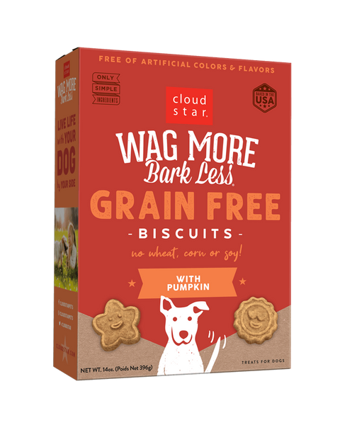 Wag More Bark Less Grain-Free Dog Biscuits: Pumpkin 14oz
