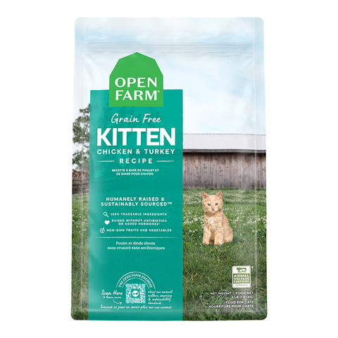 Open Farm Kitten Chicken & Turkey Dry Cat Food 4lb