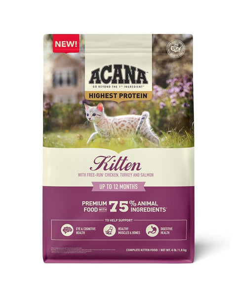 Acana Highest Protein Kitten Dry Cat Food 4lb