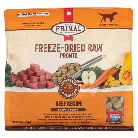 Primal Pronto Freeze-Dried Beef Canine Formula 16oz