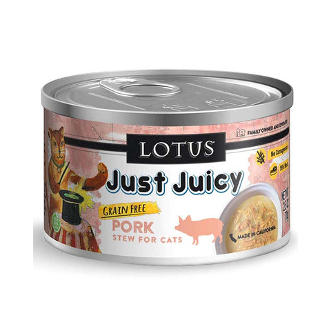 Lotus Just Juicy Pork Stew Wet Cat Food 2.5oz