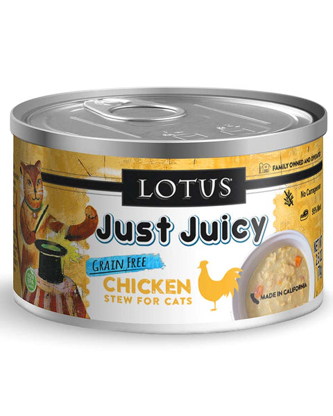 Lotus Just Juicy Chicken Stew Wet Cat Food 2.75oz