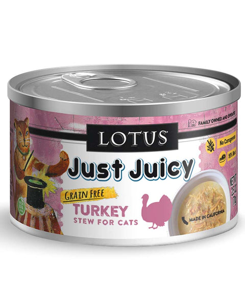 Lotus Just Juicy Turkey Stew Wet Cat Food 2.5oz