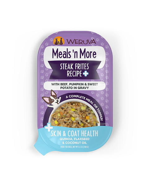 Weruva Steak Frites Plus Skin & Coat Health Wet Dog Food 3.5oz