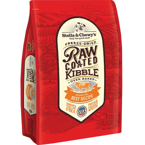 Stella & Chewy's Raw Coated Kibble Grass Fed Beef Dog Food 10lb