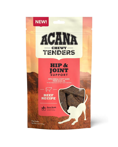 Acana Chewy Tenders Hip & Joint Beef Jerky Dog Treats 4oz