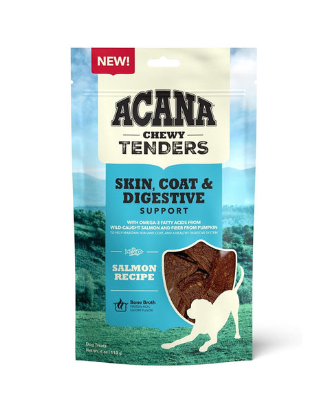 Acana Chewy Tenders Skin, Coat & Digestive Salmon Jerky Dog Treats 4oz