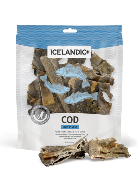 Icelandic+ Cod Skin Pieces Dog Treats 8oz