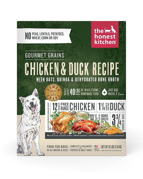 The Honest Kitchen Gourmet Grains Chicken & Duck Dehydrated Dog Food 10lb