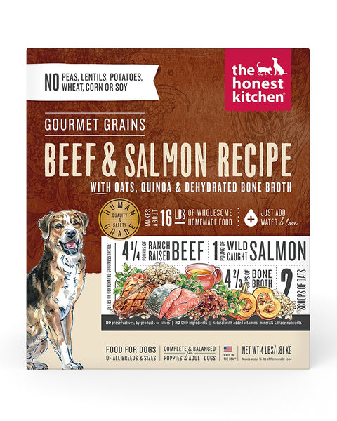 The Honest Kitchen Gourmet Grains Beef & Salmon Dehydrated Dog Food 10lb