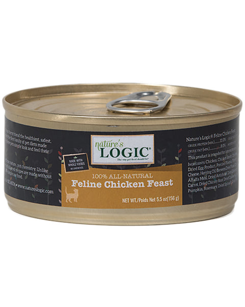 Nature’s Logic Feline Chicken Feast Canned Cat Food 5.5 oz