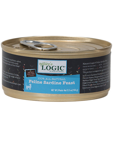 Nature’s Logic Feline Sardine Feast Wet Cat Food 5.5 oz