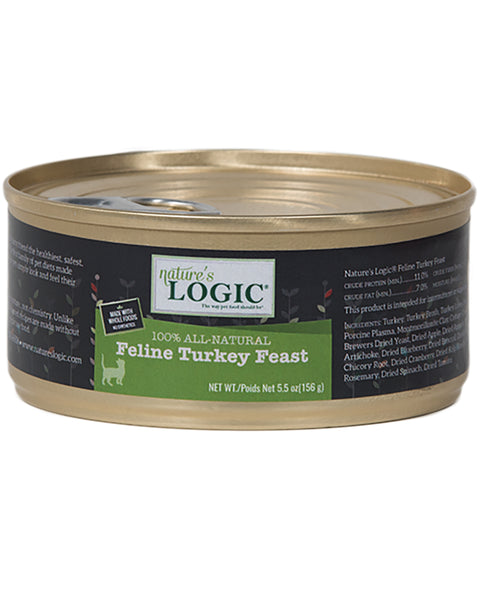 Nature’s Logic Feline Turkey Feast Wet Cat Food 5.5 oz