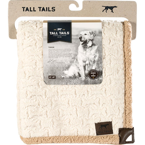 Tall Tails Micro Sherpa Bone Dog Blanket 30"x40"