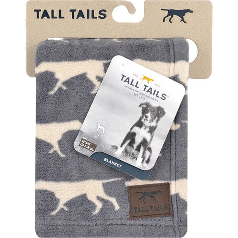 Tall Tails Grey Icon Fleece Dog Blanket 30"x40"