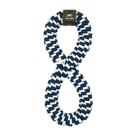 Tall Tails Navy Braided Infinity Tug Dog Toy 11"