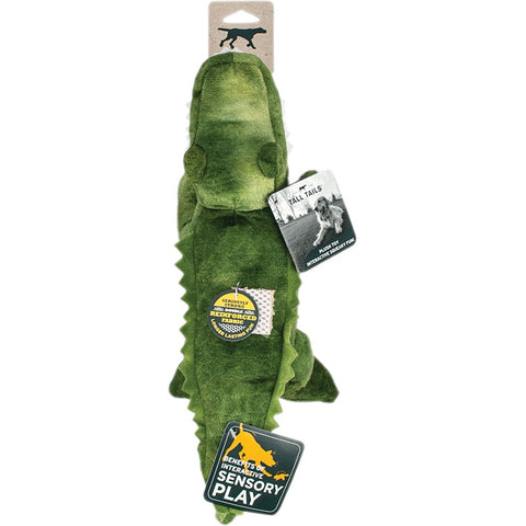 Tall Tails Crunch Alligator Plush Dog Toy 15"