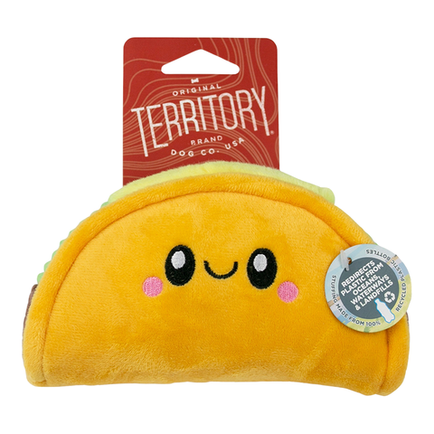 Territory Dog Plush Squeaker Taco 6"