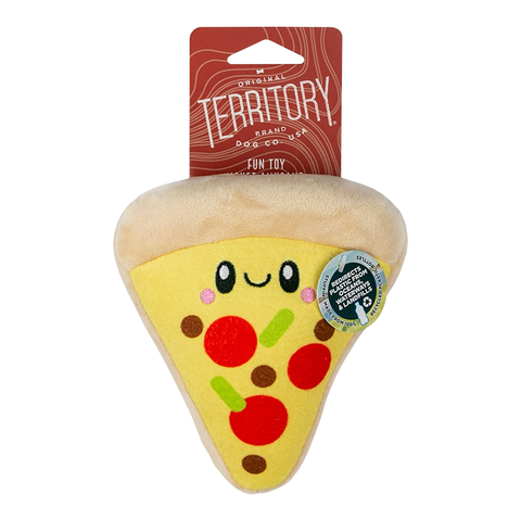 Territory Dog Plush Squeaker Pizza 6"