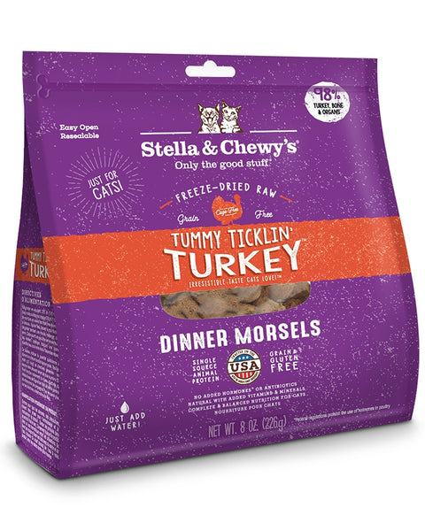 Stella & Chewy's Freeze-Dried Raw Turkey Dinner Morsels for Cats 8oz