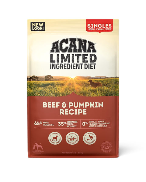Acana Singles - Beef & Pumpkin Dry Dog Food 13lb