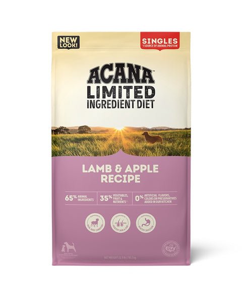 Acana Singles - Lamb & Apple Dry Dog Food 25lb
