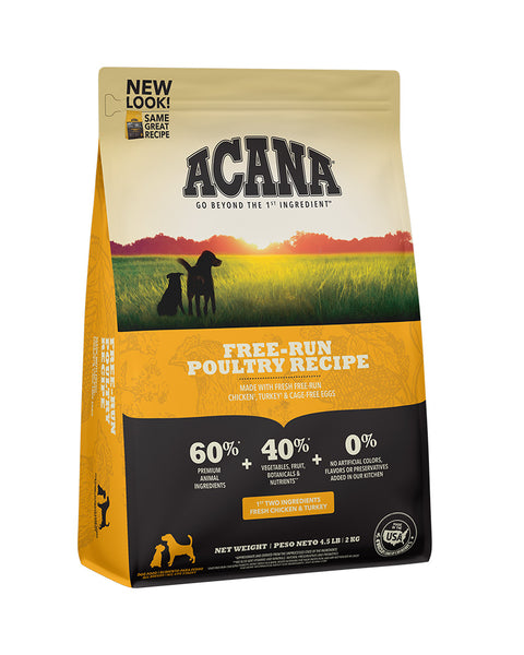 Acana Heritage Free Run Poultry Dry Dog Food 4.5lb
