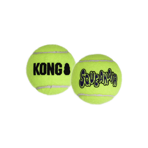 Kong Squeak Air Tennis Ball Large  3.25" - 2-Pack