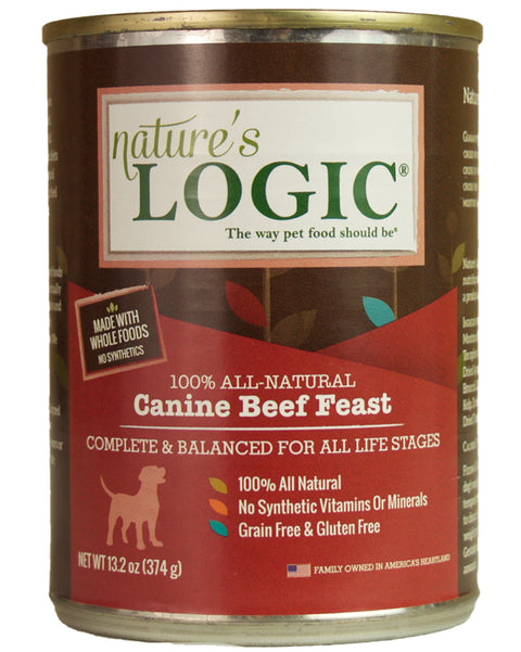 Nature’s Logic Beef Feast Wet Dog Food 13.2 oz
