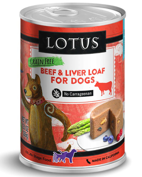 Lotus Grain-Free Beef Loaf Wet Dog Food 12.5oz