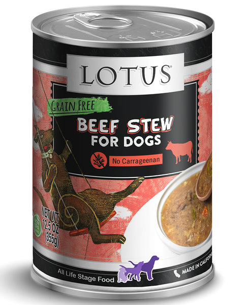 Lotus Beef Stew Wet Dog Food 12.5oz